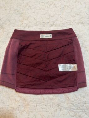 Smartwool Burgundy Quilted Mini Skirt